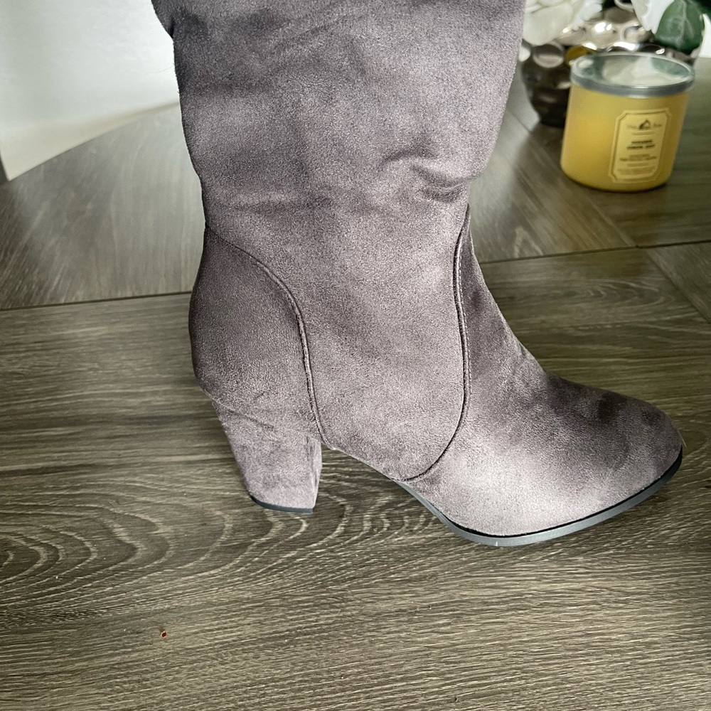 Dream Pairs Grey Mid-Thigh Boots - Picture 11 of 12